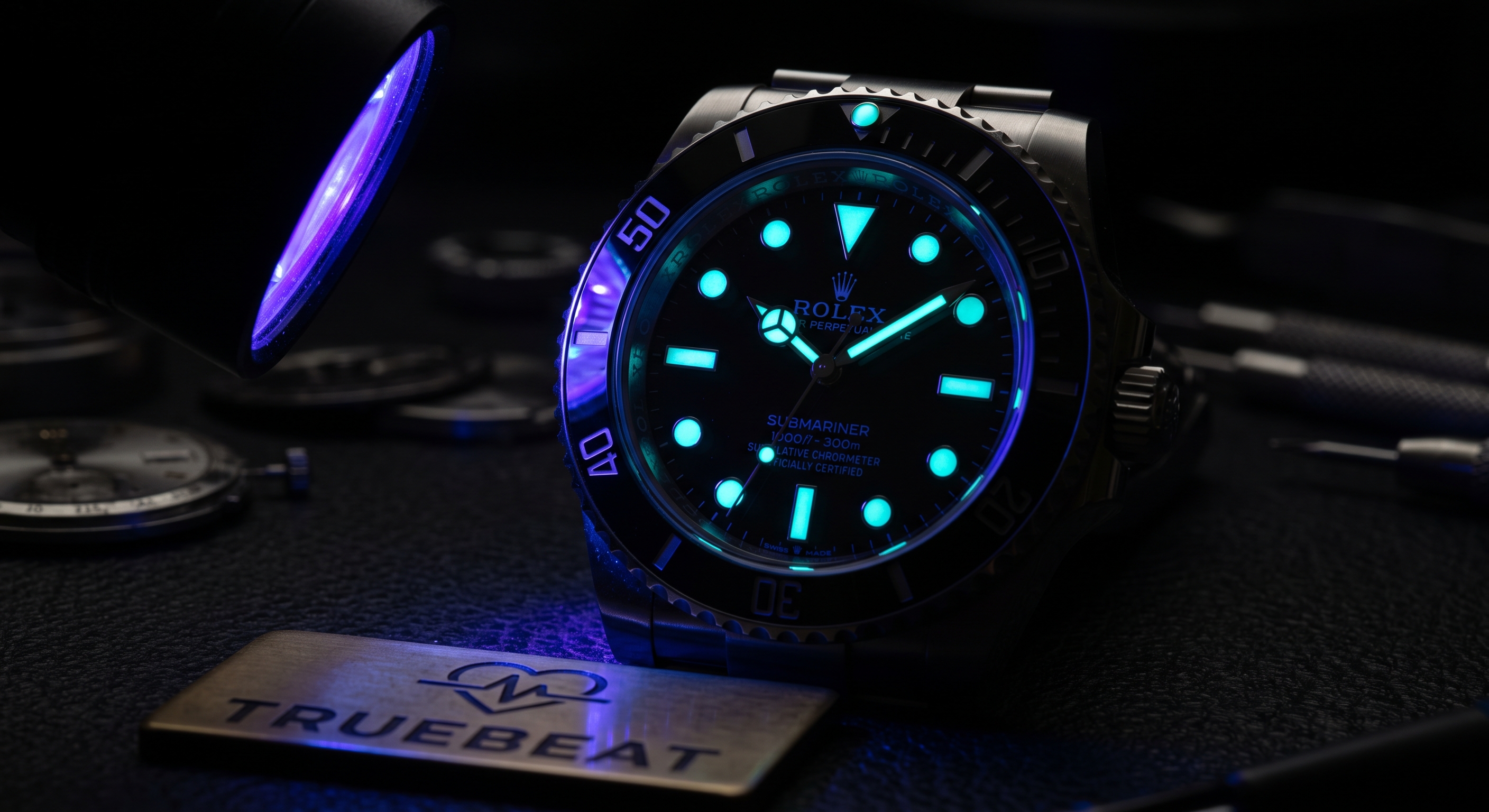 Watch lume under UV light